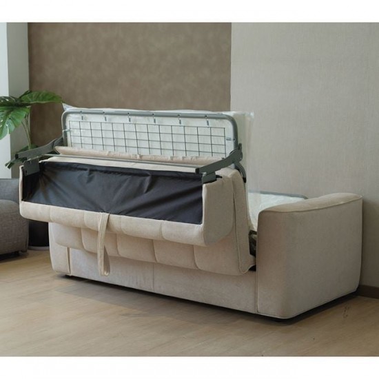 NORRIS Καναπές - Κρεβάτι 3Θέσιος, Ύφασμα Water Repellent Μπεζ 209x99x70cm