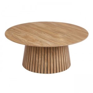 RIM-II Τραπεζάκι Σαλονιού-Καθιστικού, ΜDF Απόχρωση Φυσικό Φ90xH.38cm