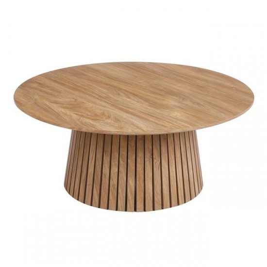 RIM-II Τραπεζάκι Σαλονιού-Καθιστικού, ΜDF Απόχρωση Φυσικό Φ90xH.38cm