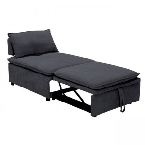 FRANNIE Πολυθρόνα (Καρέκλα) - Κρεβάτι, Σαλονιού-Καθιστικού, Ύφασμα Σκούρο Γκρι 94x114x45