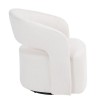 CUBA Πολυθρόνα-Περιστρεφόμενη, Σαλονιού - Καθιστικού, Teddy Ύφασμα Άσπρο 75x70x72cm