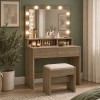 LUCY Set Τουαλέτα με Σκαμπό, Απόχρωση Sonoma, Καθρέπτης LED & θύρα USB 80x40x75/140cm LUCY Set Τουαλέτα με Σκαμπό, Απόχρωση Sonoma, Καθρέπτης LED & θύρα USB 80x40x75/140cm