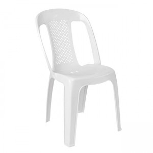 ELECTRA Καρέκλα Στοιβαζόμενη, ΡΡ Άσπρο 45x54x85cm