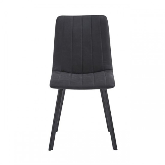 BETTY Καρέκλα Μέταλλο Βαφή Μαύρο, Ύφασμα Suede Μαύρο 45x60x87cm BETTY Καρέκλα Μέταλλο Βαφή Μαύρο, Ύφασμα Suede Μαύρο 45x60x87cm