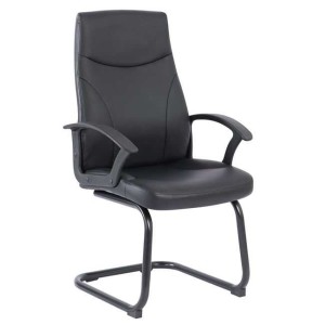 Πολυθρόνα Γραφείου Επισκέπτη, Pu Μαύρο 60x64x100cm Πολυθρόνα Γραφείου Επισκέπτη, Pu Μαύρο 60x64x100cm