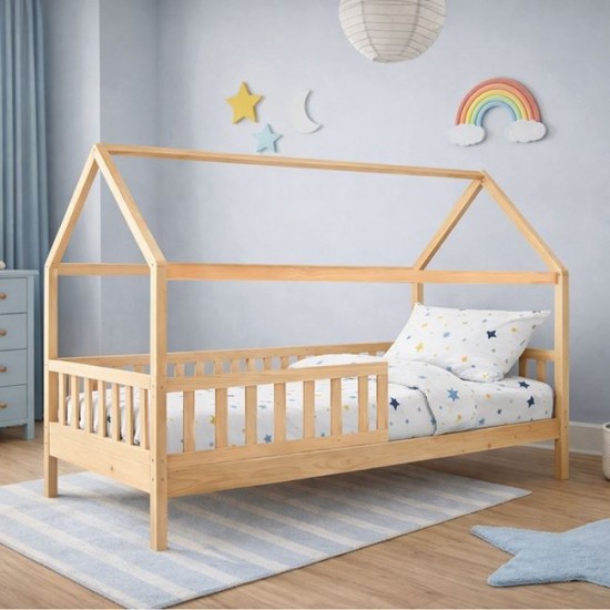 DREAM τ.Montessori Παιδικό Κρεβάτι με Στρώμα 90x190/19cm, Ξύλο Πεύκου Απόχρωση Φυσικό DREAM τ.Montessori Παιδικό Κρεβάτι με Στρώμα 90x190/19cm, Ξύλο Πεύκου Απόχρωση Φυσικό