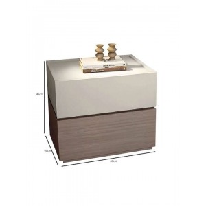 VANITY Κομοδίνο, Αποχρώσεων Sonoma Oak & Cream, με Αποσπώμενα χρωματικά Μέρη 60x40x45cm