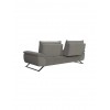SELENA Καναπές 3-θέσιος Σαλονιού - Καθιστικού, Ύφασμα Γκρι, Μεταφερόμενη πλάτη 225x99/115x95cm