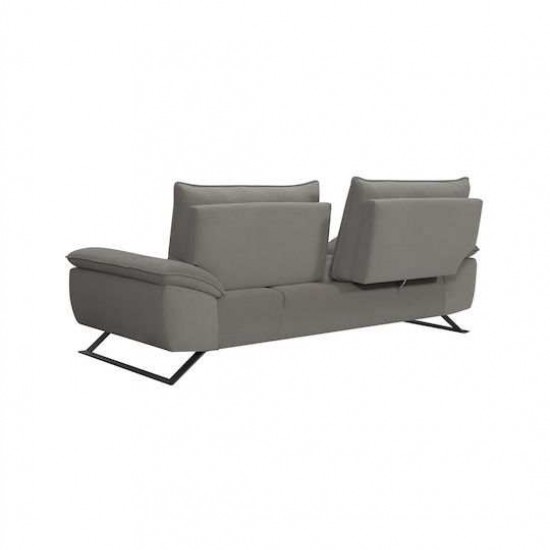 SELENA Καναπές 3-θέσιος Σαλονιού - Καθιστικού, Ύφασμα Γκρι, Μεταφερόμενη πλάτη 225x99/115x95cm