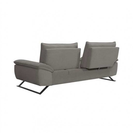 SELENA Καναπές 2-θέσιος Σαλονιού - Καθιστικού, Ύφασμα Γκρι, Μεταφερόμενη πλάτη