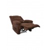 JULIA Massage Πολυθρόνα Relax Σαλονιού - Καθιστικού, Ύφασμα Καφέ 93x90x100cm