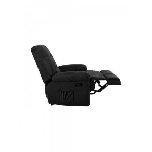 JULIA Massage Πολυθρόνα Relax Σαλονιού - Καθιστικού, Ύφασμα Μαύρο 93x90x100cm
