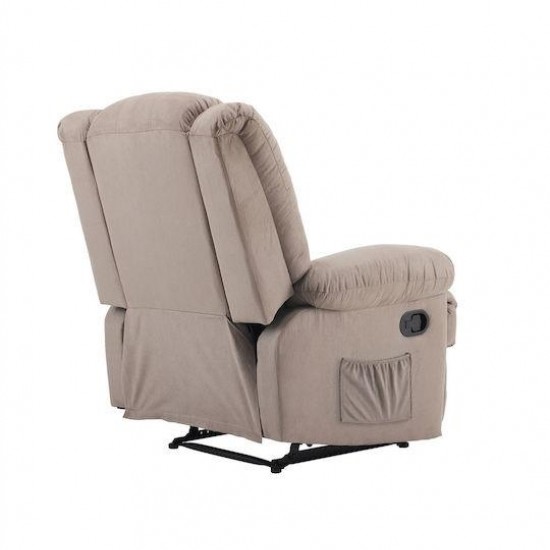 JULIA Massage Πολυθρόνα Relax Σαλονιού - Καθιστικού, Ύφασμα Cappuccino  93x90x100cm