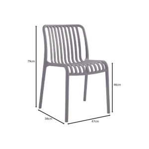 MODA-H Καρέκλα Στοιβαζόμενη, PP - UV Protection, Απόχρωση Πράσινο  52x57x80cm