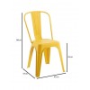 RELIX PP Καρέκλα Στοιβαζόμενη, PP Απόχρωση Κροκί 47x47x86cm