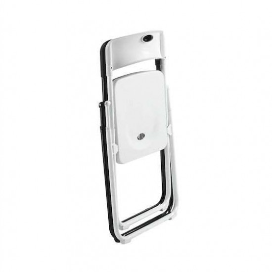 WENDY Καρέκλα Πτυσσόμενη, Μέταλλο Βαφή Μαύρο, PP Απόχρωση Μαύρο 48x49x73cm