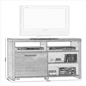 ANALOG Έπιπλο TV Απόχρωση Sonoma Oak 110x45x63cm