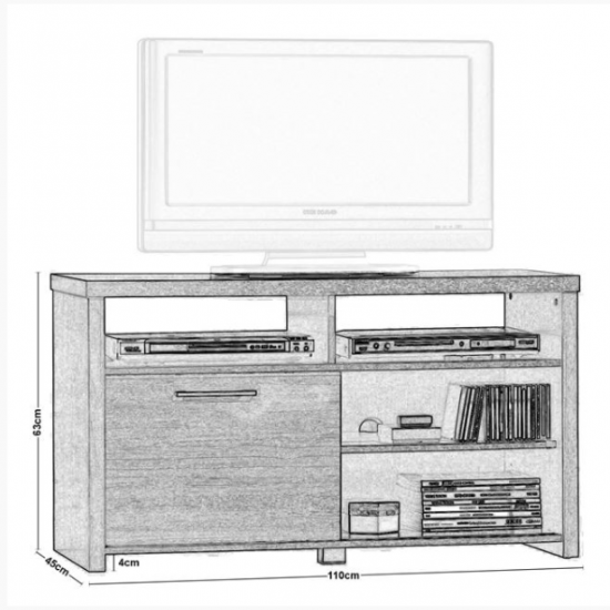 ANALOG Έπιπλο TV Απόχρωση Sonoma Oak 110x45x63cm