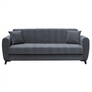 JEROM Καναπές – Κρεβάτι με Αποθηκευτικό Χώρο, 3Θέσιος Ύφασμα Ανθρακί 210x85x83cm