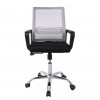 BF2110 Πολυθρόνα Γραφείου Μέταλλο Χρώμιο, Mesh Γκρι - Μαύρο 58x60x94/104cm