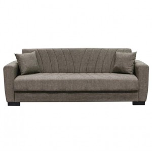 GALAXY Καναπές – Κρεβάτι με Αποθηκευτικό Χώρο, 3Θέσιος Ύφασμα Καφέ 210x78x78cm