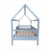 DREAM Montessori Παιδικό Κρεβάτι, για Στρώμα 90x190cm, Ξύλο Πεύκου Απόχρωση Γαλάζιο 97x197x129cm