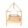 DREAM Montessori Παιδικό Κρεβάτι, για Στρώμα 90x190cm, Ξύλο Πεύκου Απόχρωση Φυσικό  97x197x129cm
