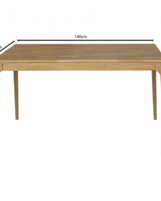 CARTER Τραπέζι Τραπεζαρίας, Απόχρωση Φυσικό 140x80cm CARTER Τραπέζι Τραπεζαρίας, Απόχρωση Φυσικό 140x80cm