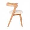 SANDRA Καρέκλα Τραπεζαρίας, Απόχρωση Φυσικό, Pu Εκρού 52x56x76cm