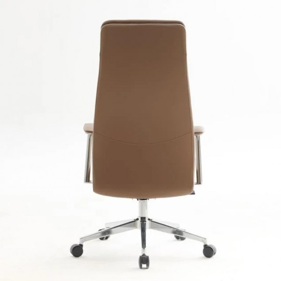 BF8800 Πολυθρόνα Γραφείου Διευθυντή, Pu Cappuccino, Βάση 63x75x115/121cm