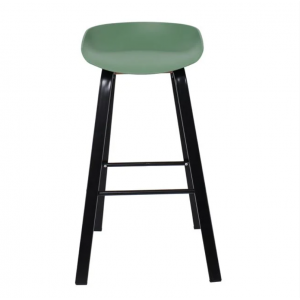 PENT Σκαμπό Bar, Μέταλλο Βαφή Μαύρο, PP Πράσινο 49x52x72/84cm