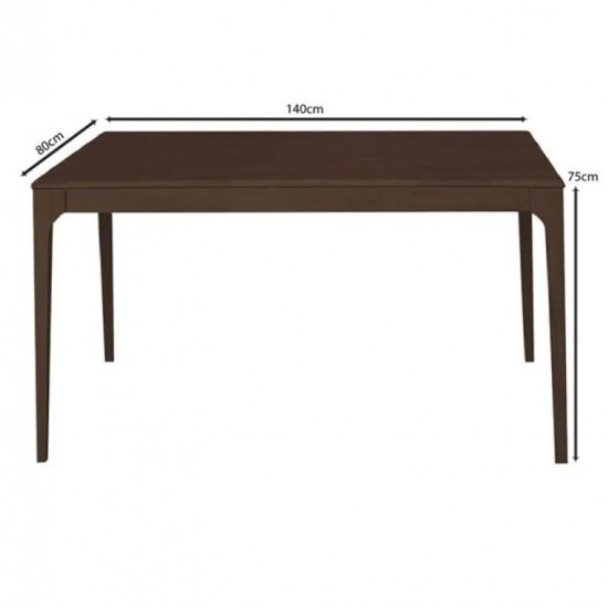 CARTER Τραπέζι Τραπεζαρίας, Απόχρωση Καρυδί 140x80cm