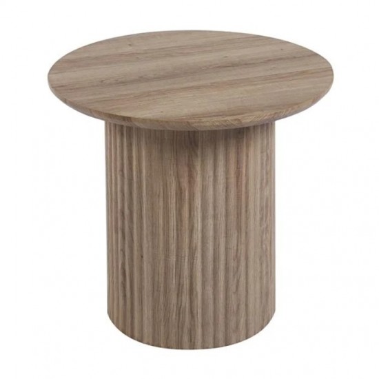 DIAZ Set-2 Τραπεζάκια Σαλονιού-Καθιστικού, ΜDF Απόχρωση Sonoma Φ50+Φ80cm