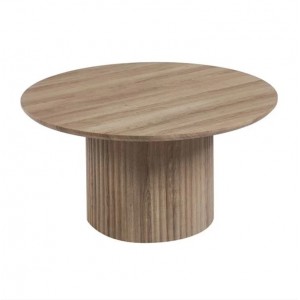 DIAZ Set-2 Τραπεζάκια Σαλονιού-Καθιστικού, ΜDF Απόχρωση Sonoma Φ50+Φ80cm