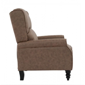 SIMPLE Relax Πολυθρόνα Μπερζέρα Σαλονιού, Καθιστικού, Ύφασμα Απόχρωση Antique Καφέ 72x84x97cm