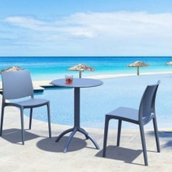 OCTOPUS Φ60Χ75εκ.DARK GREY ΤΡΑΠΕΖΙ ΠΟΛ/ΝΙΟΥ-SIESTA-OCTOPUS ΤΡΑΠΕΖΙ-ΤΡΑΠΕΖΙ-