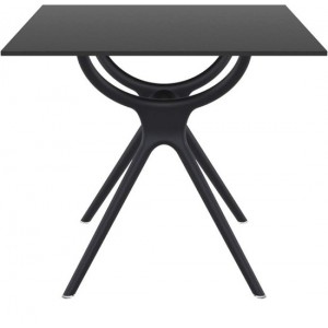 AIR ΤΡΑΠΕΖΙ 80Χ80εκ. BLACK LAMINATE 12mm