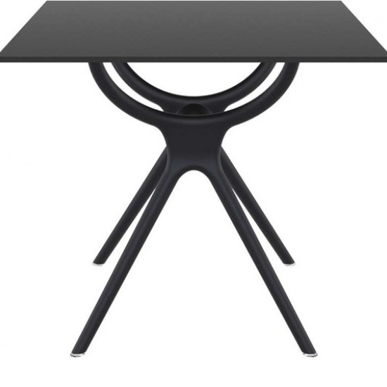 AIR ΤΡΑΠΕΖΙ 80Χ80εκ. BLACK LAMINATE 12mm-SIESTA-AIR ΤΡΑΠΕΖΙ-ΤΡΑΠΕΖΙ-