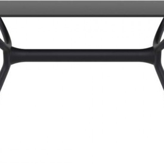 AIR ΤΡΑΠΕΖΙ 140Χ80εκ. BLACK LAMINATE 12mm-SIESTA-AIR-TRAPEZI-