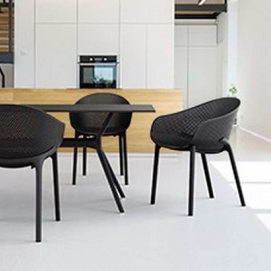 AIR ΤΡΑΠΕΖΙ 180Χ90εκ. BLACK LAMINATE 12mm