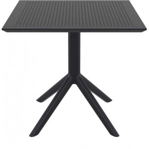 SKY ΤΡΑΠΕΖΙ 80X80X74εκ. BLACK ΠΟΛ/ΝΙΟΥ