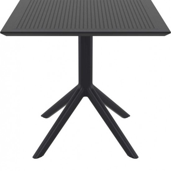 SKY ΤΡΑΠΕΖΙ 80X80X74εκ. BLACK ΠΟΛ/ΝΙΟΥ