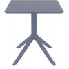 SKY ΤΡΑΠΕΖΙ 80X80X74εκ. DARK GREY ΠΟΛ/ΝΙΟΥ-SIESTA-SKY ΤΡΑΠΕΖΙ-ΤΡΑΠΕΖΙ-