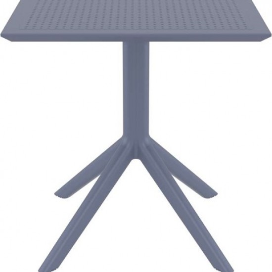 SKY ΤΡΑΠΕΖΙ 80X80X74εκ. DARK GREY ΠΟΛ/ΝΙΟΥ-SIESTA-SKY ΤΡΑΠΕΖΙ-ΤΡΑΠΕΖΙ-