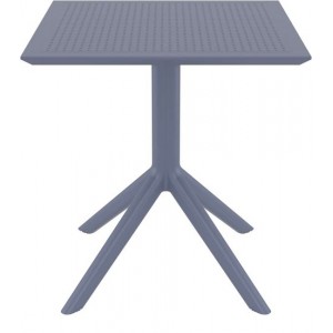 SKY ΤΡΑΠΕΖΙ 70X70X74εκ. DARK GREY ΠΟΛ/ΝΙΟΥ