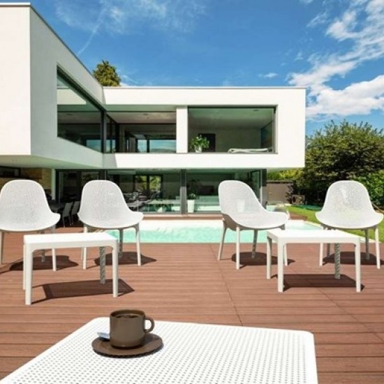 SKY ΤΡΑΠΕΖΙ 50Χ60Χ40εκ. WHITE ΠΟΛ/ΝΙΟΥ