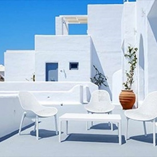 SKY ΤΡΑΠΕΖΙ 100Χ60Χ40εκ. WHITE ΠΟΛ/ΝΙΟΥ