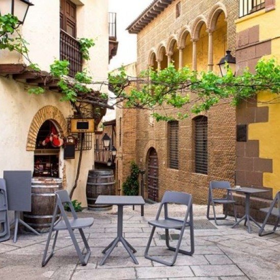 SKY ΤΡΑΠΕΖΙ ΠΤΥΣ/ΝΟ 60Χ60X74εκ. DARK GREY ΠΟΛ/ΝΙΟΥ-SIESTA-SKY ΤΡΑΠΕΖΙ-ΤΡΑΠΕΖΙ ΚΗΠΟΥ-