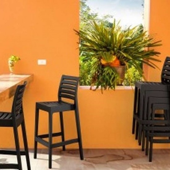 ARES ΣΚΑΜΠΟ ΜΠΑΡ75εκ. BLACK ΠΟΛΥΠΡΟΠΥΛΕΝΙΟΥ-SIESTA-ARES-ΣΚΑΜΠΟ-DIAMADOPOULOS-