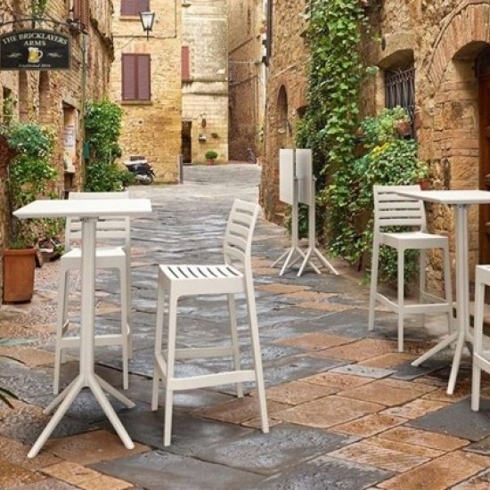 ARES ΣΚΑΜΠΟ ΜΠΑΡ75εκ. WHITE ΠΟΛΥΠΡΟΠΥΛΕΝΙΟΥ-SIESTA-ARES-ΣΚΑΜΠΟ-DIAMADOPOULOS-